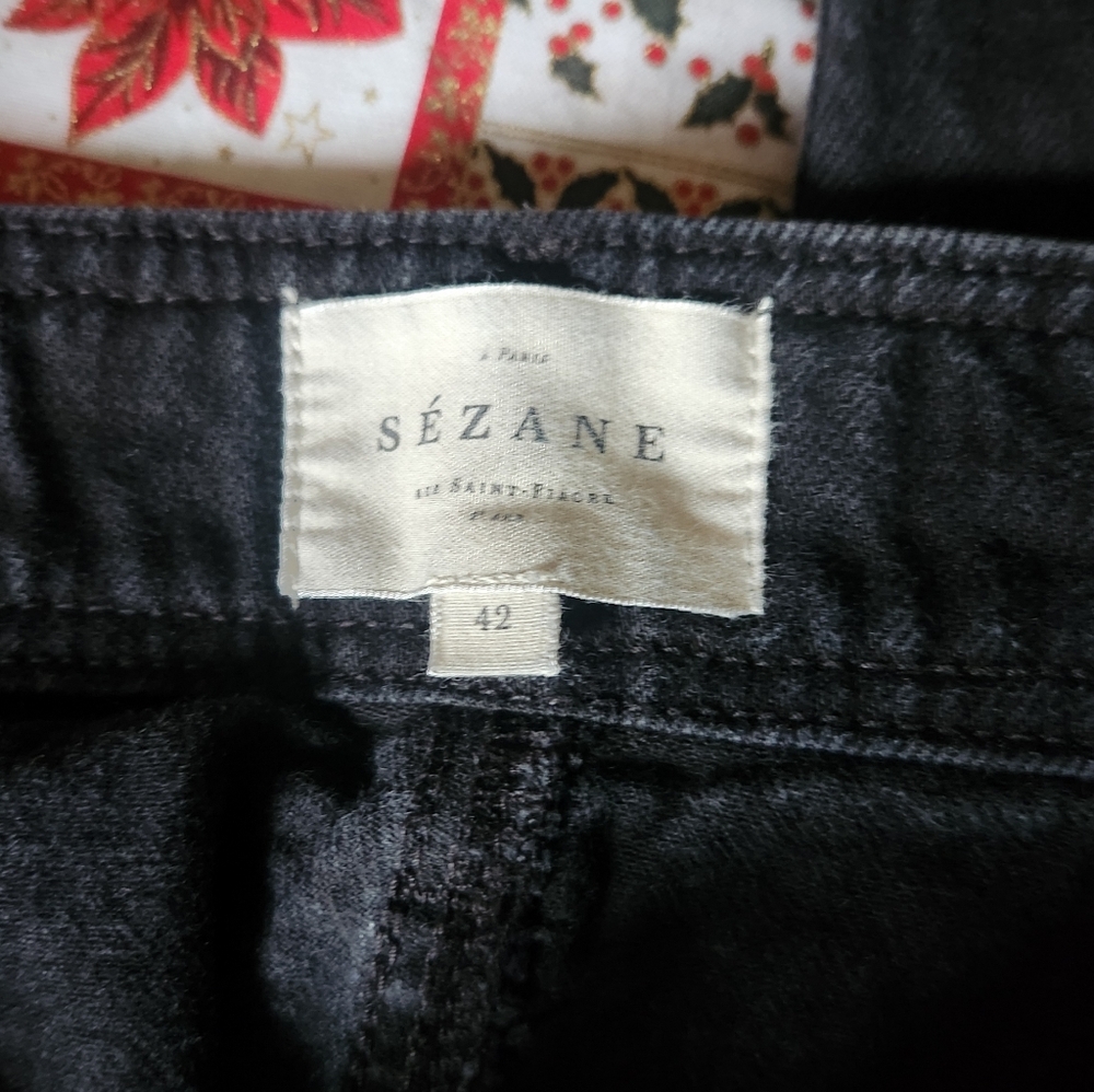 Sezane The 70's Trousers Black - Size 10 - Picture 4 of 6